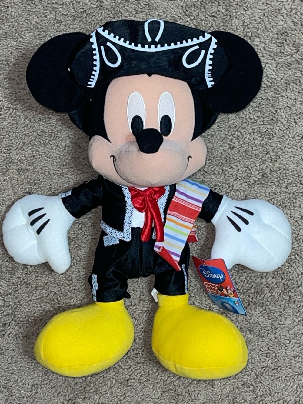 RARE Mickey Mouse Sega around the world Mexico mariachi plush stuffed animal